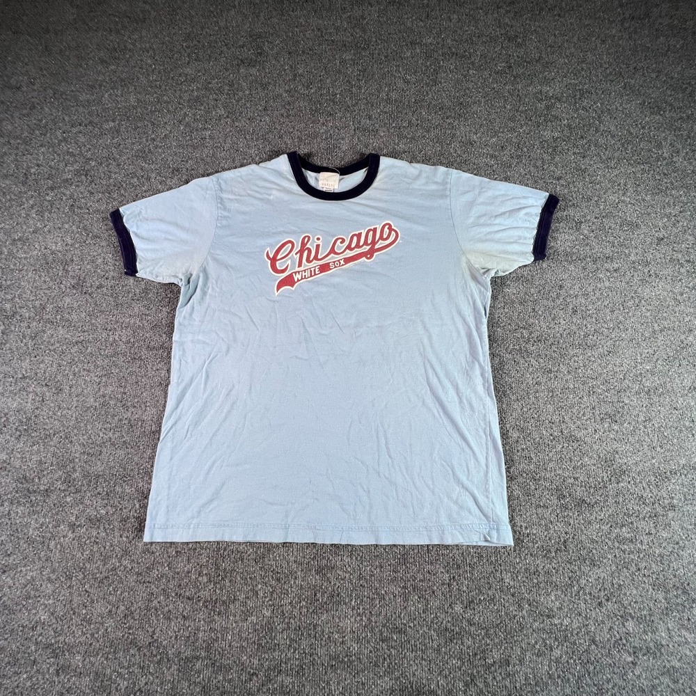 Vintage Moonlight Graham Chicago White Sox MLB Team Shirt Mens L Blue Cotton USA